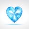 Blue vector valentine heart