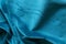 Blue velor wrinkled fabric for background, fabric for background macro