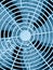 Blue ventilator grid, industry details,
