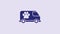 Blue Veterinary ambulance icon isolated on purple background. Veterinary clinic symbol. 4K Video motion graphic