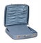 Blue vintage suitcase - opened, angle view