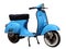 Blue vintage Vespa scooter