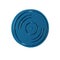 Blue Vinyl disk icon isolated on transparent background.