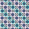 Blue and violet floral seamless pattern