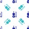 Blue Violin icon isolated seamless pattern on white background. Musical instrument. Vector