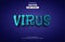 Blue virus Editable text effect