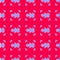 Blue Voice recognition icon isolated seamless pattern on red background. Voice biometric access authentication for