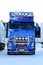 Blue Volvo FH13 with Lighting Accessories