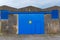 Blue warehouse door