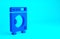 Blue Washer icon isolated on blue background. Washing machine icon. Clothes washer - laundry machine. Home appliance symbol.