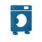 Blue Washer icon isolated on transparent background. Washing machine icon. Clothes washer - laundry machine. Home