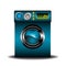 Blue washing machine