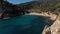blue water beach cove of the mediterranean sea in Cala Giverola