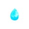 Blue water drop rain nature liquid clean aqua art watercolor painting illustration design drawing icon logo sign symbol on white