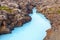 The blue water between the lava, Blue Lagoon resort of Iceland