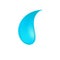 Blue water liquid drop vector illustration. Aqua symbol