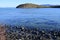 Blue water of Sea of Cortez in Baja, Mexico