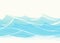 Blue water sea waves abstract vector background. Water wave curve background, ocean banner illustration