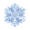 Blue water snowflake 3D