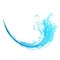 Blue water wave logo. Abstract colorful ink splash. Eco fluid stream template. Jpeg aqua grunge design illustaration