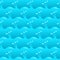 Blue water waves with splashes seamless vector texture or pattern