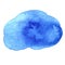 Blue watercolor cloud