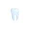 Blue watercolor tooth illustration