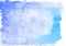 Blue watercolour horizontal gradient background painted on the special watercolor paper