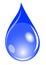 Blue waterdrop