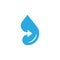 Blue waterdrop with arrow logo vector