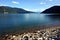 Blue waters of Arrow Lake south of Edgewood, BC, Canada