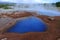 Blue Waters of Blesi Hot Spring near Strokkur Geyser at Haukadalur Geothermal Area, Golden Circle, Western Iceland