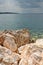 Blue waters of Nikiti Beach at Sithonia peninsula, Chalkidiki, Central Macedonia, Greece