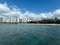 Blue Waters of Queens Beach and pier in Waikiki