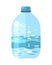 Blue wave icon symbolizes purified drinking water