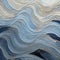 Blue Waves: Textured Impressionism Paper Art With Multilayered Relief Sculpture