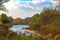 Blue wavy lake river in the middle of mountains in autumn Blue wavy lake river in the middle of mountains in autumn