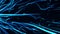 Blue Wavy Neon Lines Loopable Abstract Motion Background