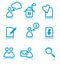 Blue web icons