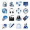 Blue website and internet icons 1