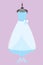 Blue wedding dress woman modern 2