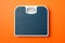 Blue weigh scales on orange background