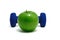Blue Weight and Green Apple