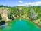 Blue wells panoramic view Colombia