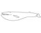 Blue whale - marine mammal - vector linear picture for coloring. Blue whale - the largest mammal, marine illustration. Outline. Ha