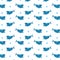 Blue whale pattern scattered with circles water bubble abstract