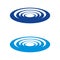 Blue Whirlpool Logo Template Illustration Design. Vector EPS 10