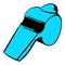 Blue whistle icon, icon cartoon