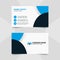 Blue and White Abstract Business Card Template