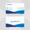 Blue and White Abstract Modern Business Card Template